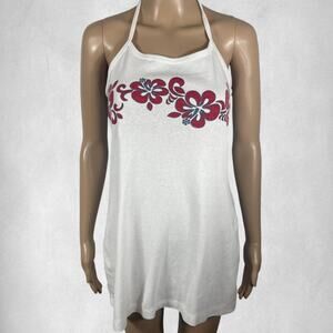 White red floral halter